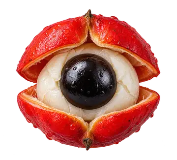 Fruto do guaraná aberto