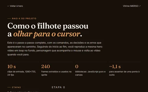 Abertura da página Raio-X